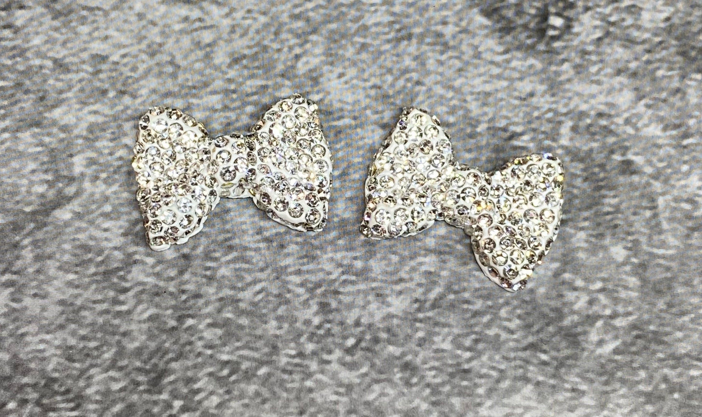 Large Bows - Crystal x 2