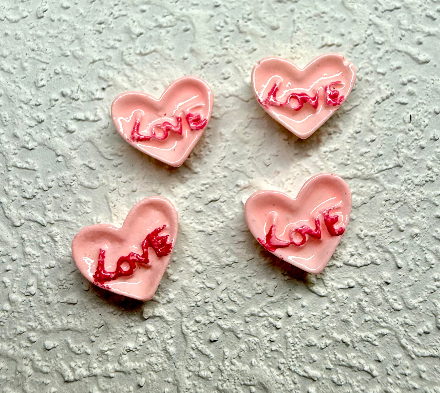 Heart Charms x 4 Pack