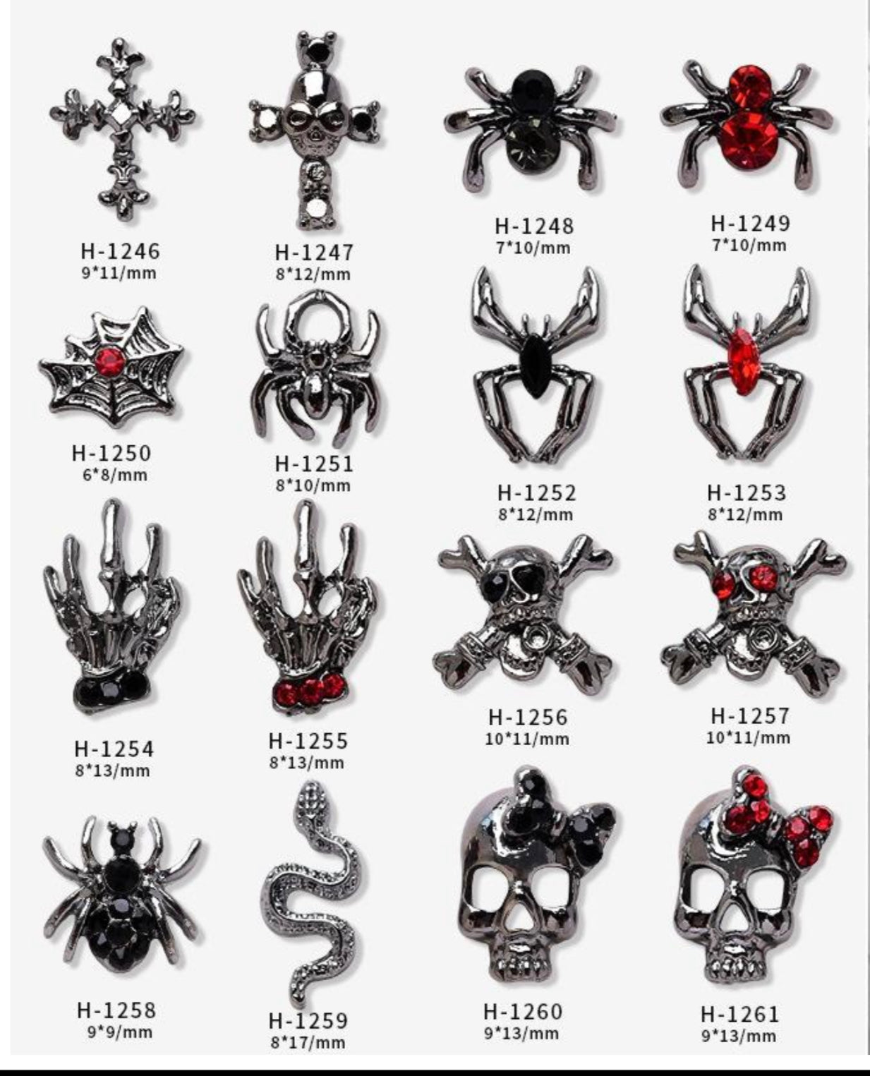 Halloween glam charms x 22pc