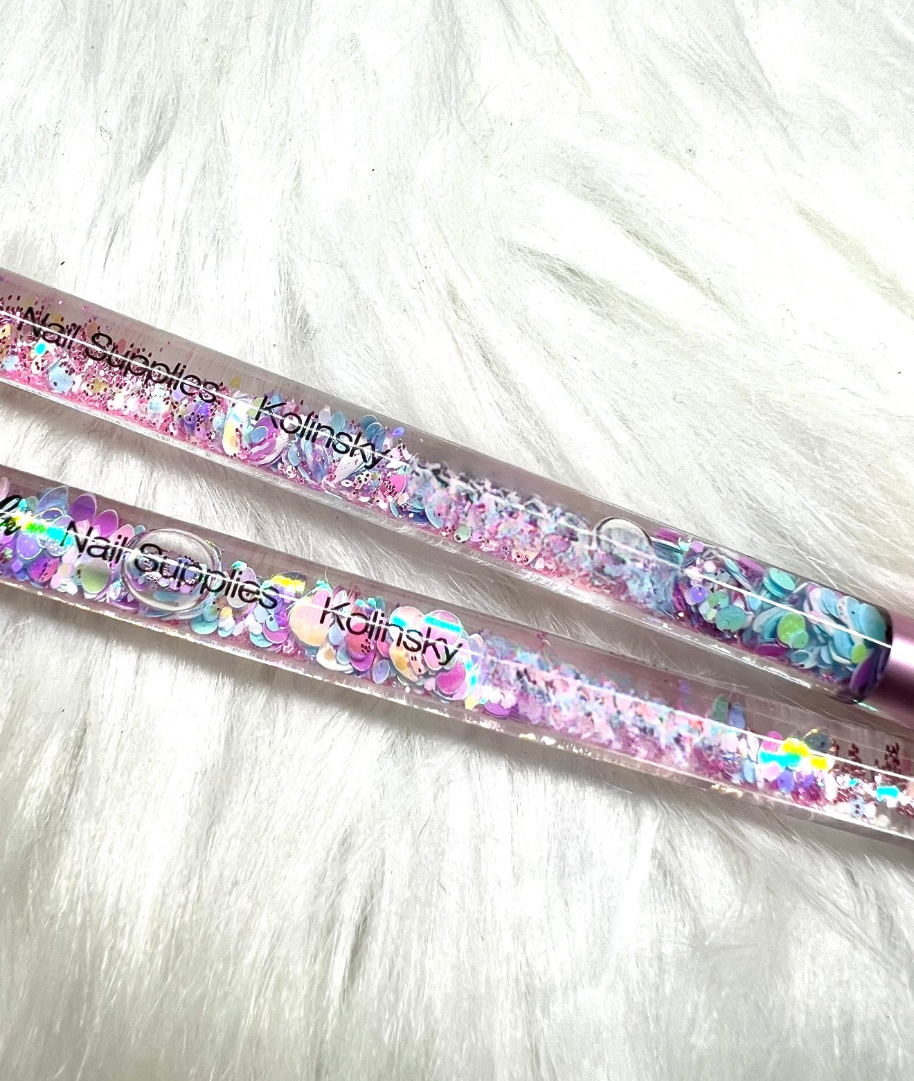 Gel Brush - Pink Opal Glitter