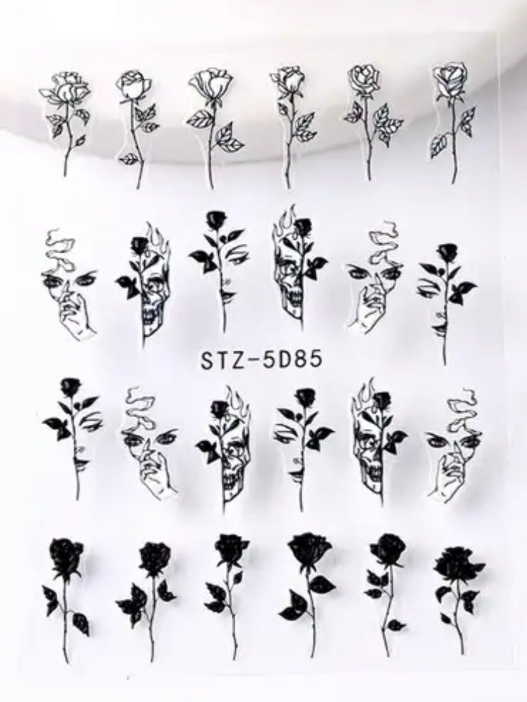 Skull & Roses - Sticker