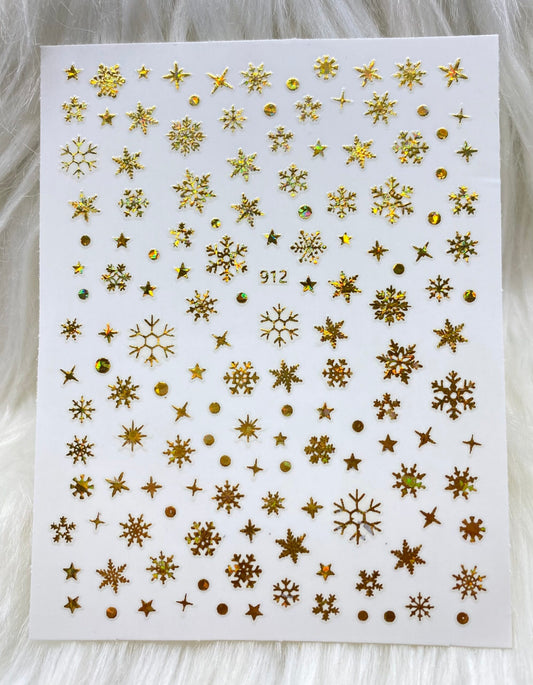 Gold Snowflakes - 912