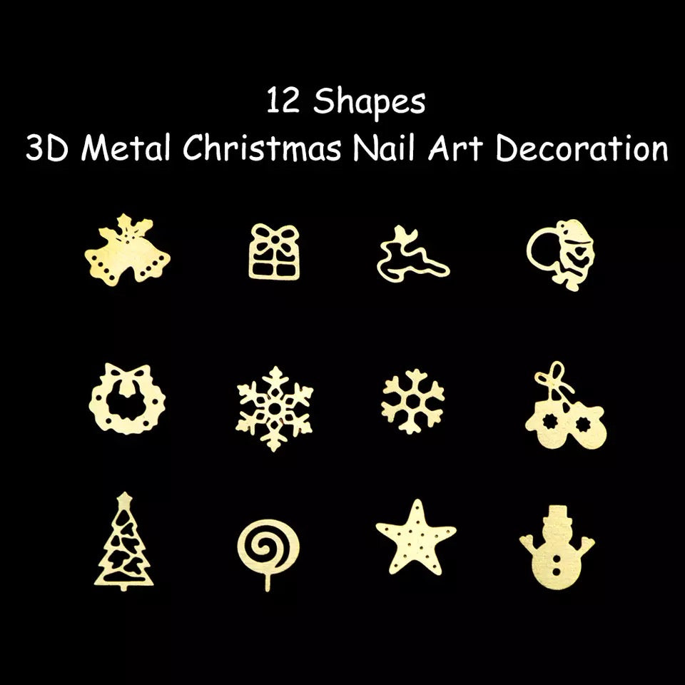 Thin Gold Xmas Metal Mix