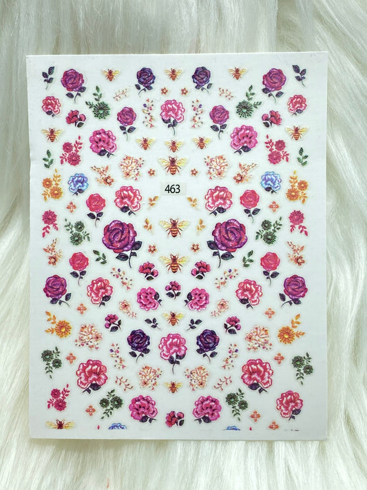 Roses & Bees Nail Sticker