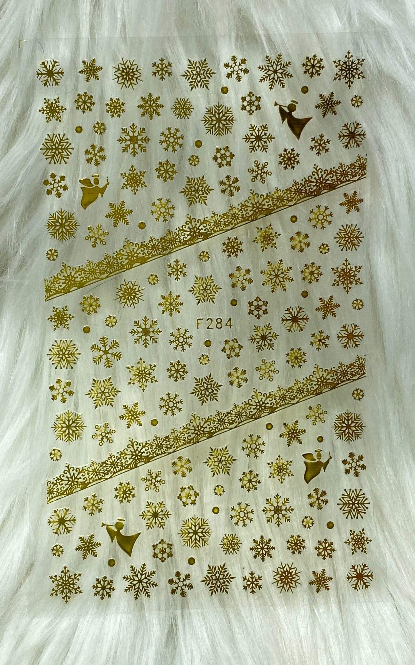 Gold Snowflake Sticker - 284