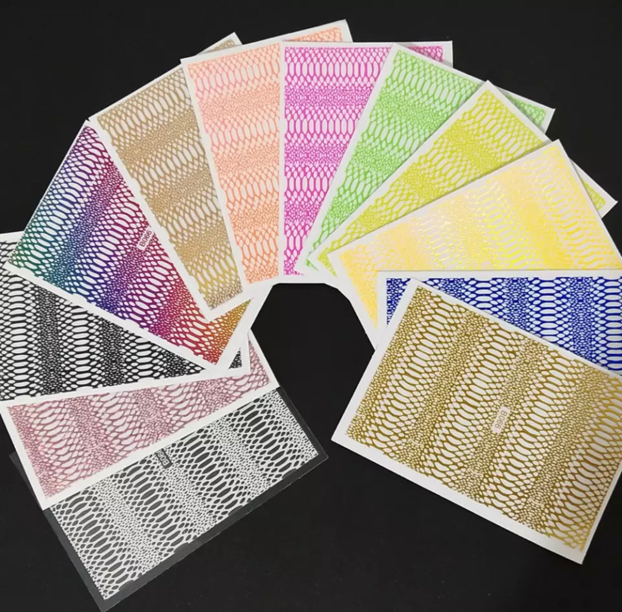 Metallic Snakeskin Sticker 12 Pack