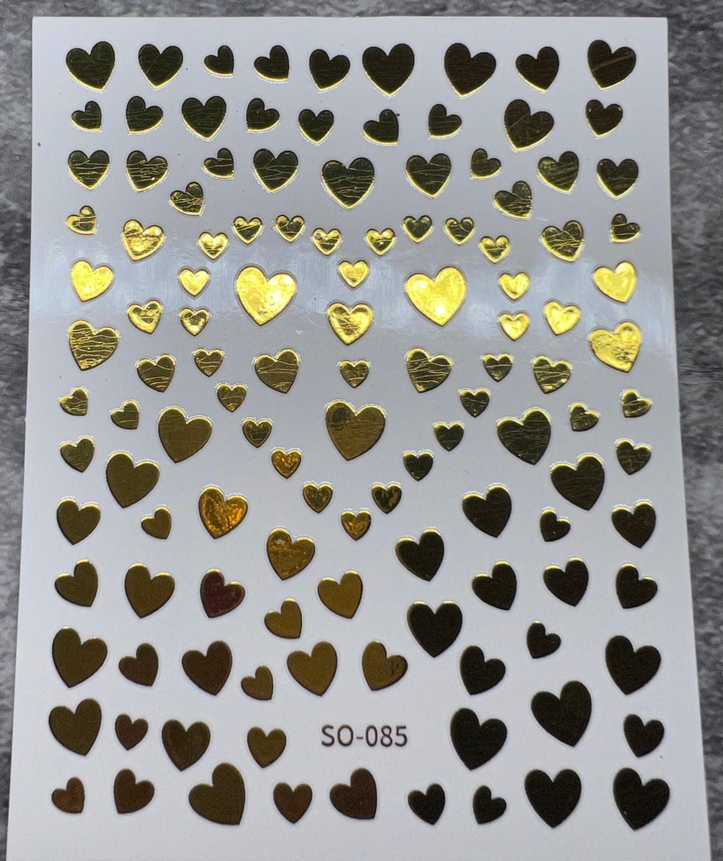 Metallic Gold Hearts - Sticker