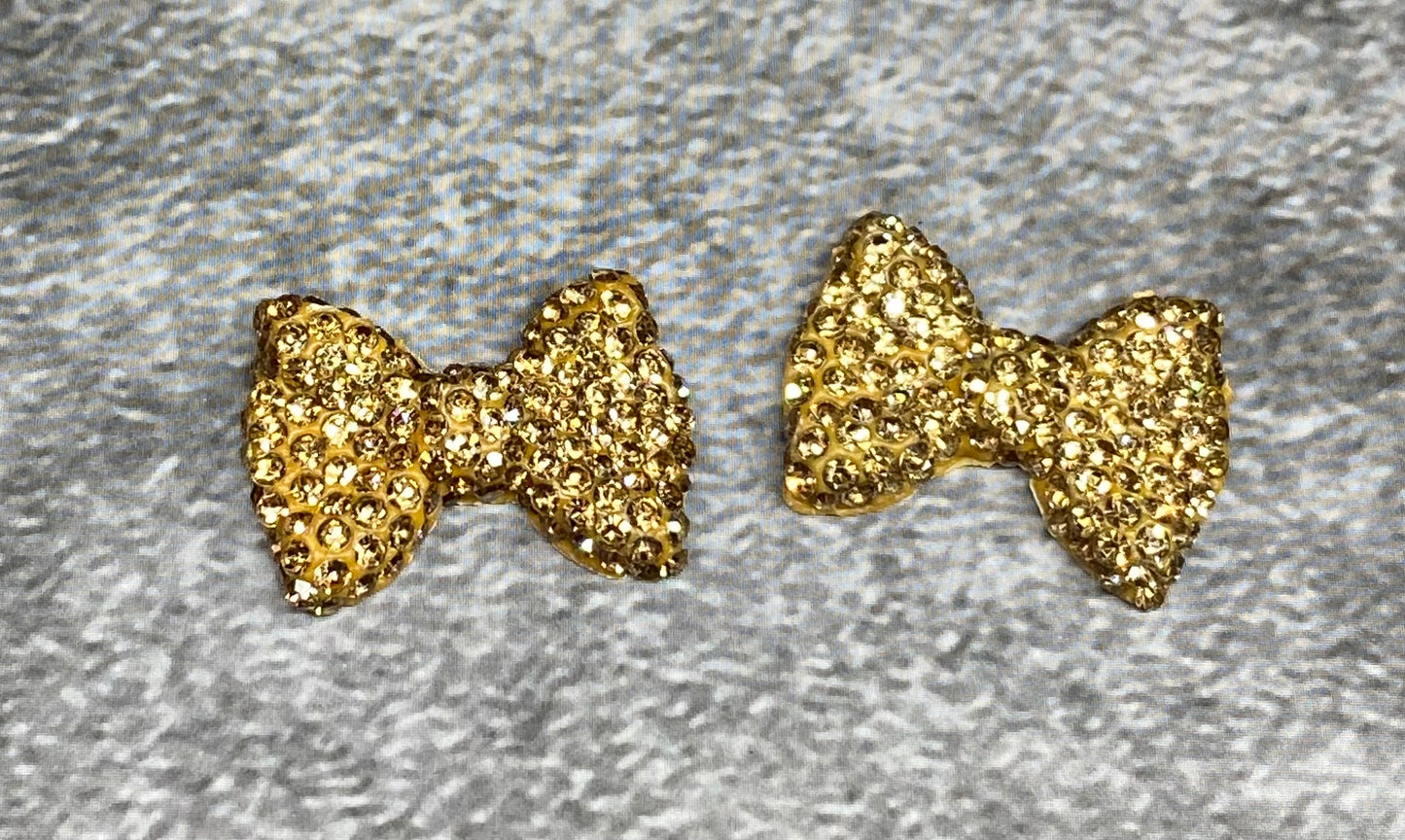 Large Bows - Gold x 2