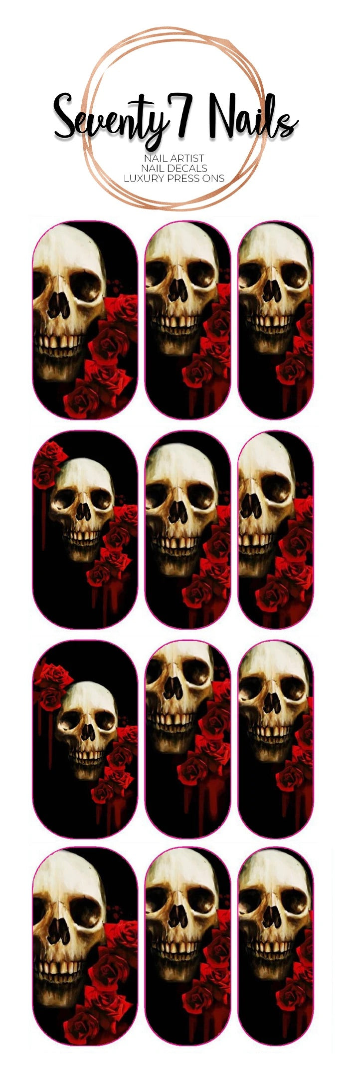 Skull Red Roses