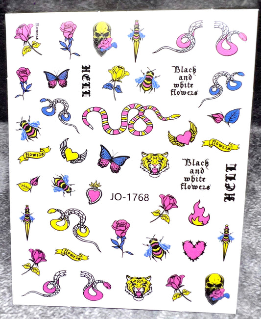 Devils Snake Rose - Sticker