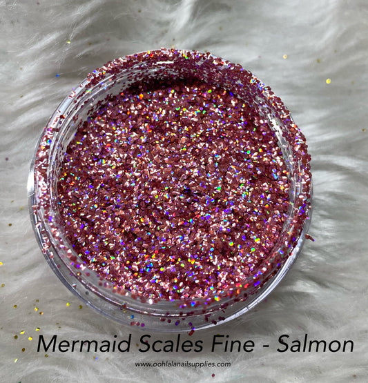 Mermaid Scales Fine - Salmon