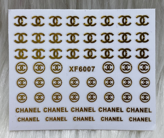 Metallic Gold C Stickers - 6007