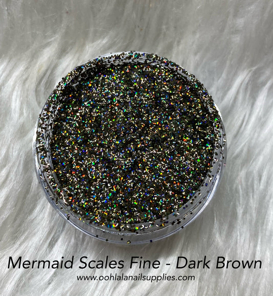 Mermaid Scales Fine - Dark Brown