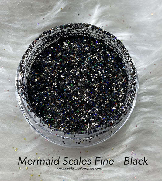 Mermaid Scales Fine - Black