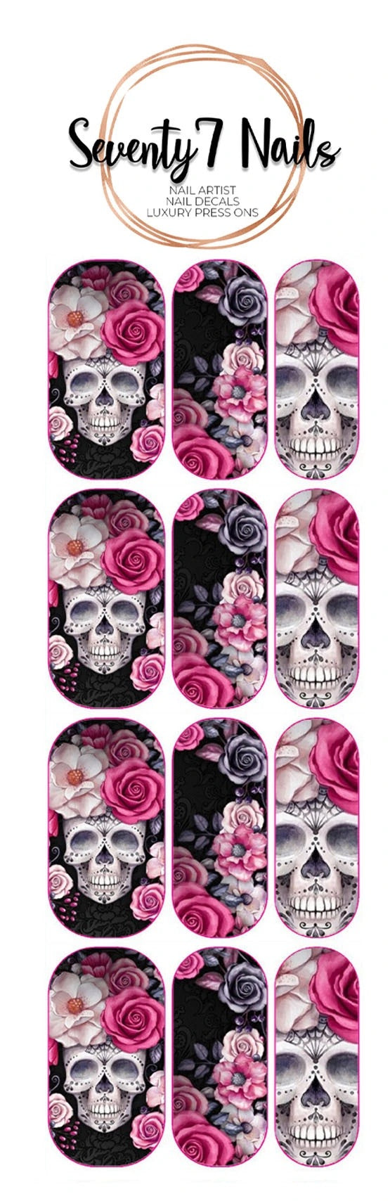 Small Pink Skull Roses