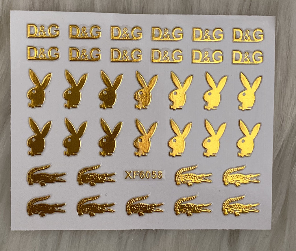 Gold LV Sticker - 3112 – Ooh La La Nails Supply