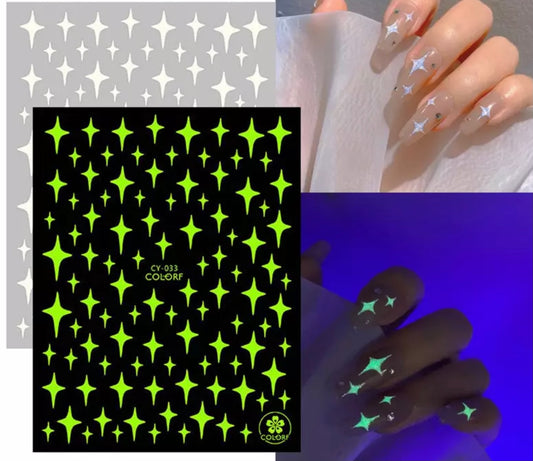 Glow in the dark star stickers