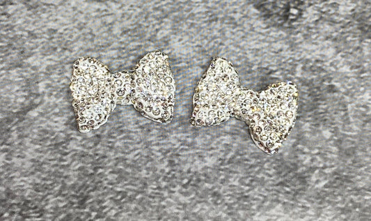 Large Bows - Crystal x 2