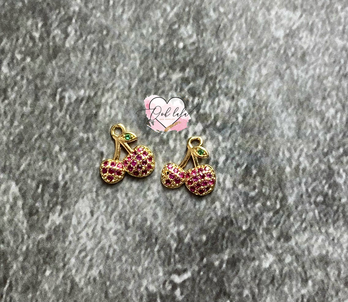 Red Cherry Piercing Charms x 2