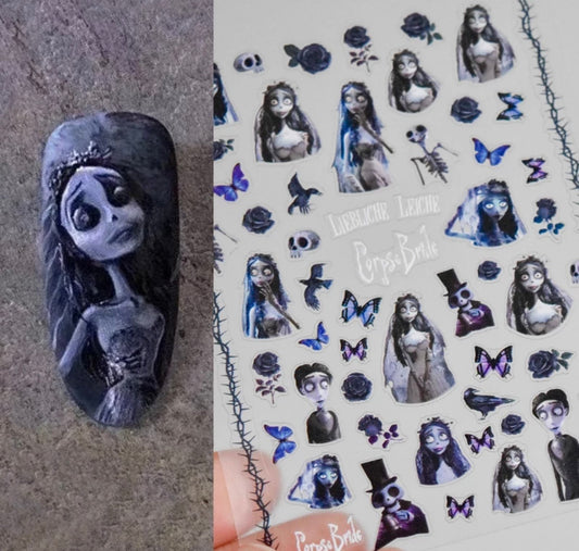 Corpse Bride nail sticker