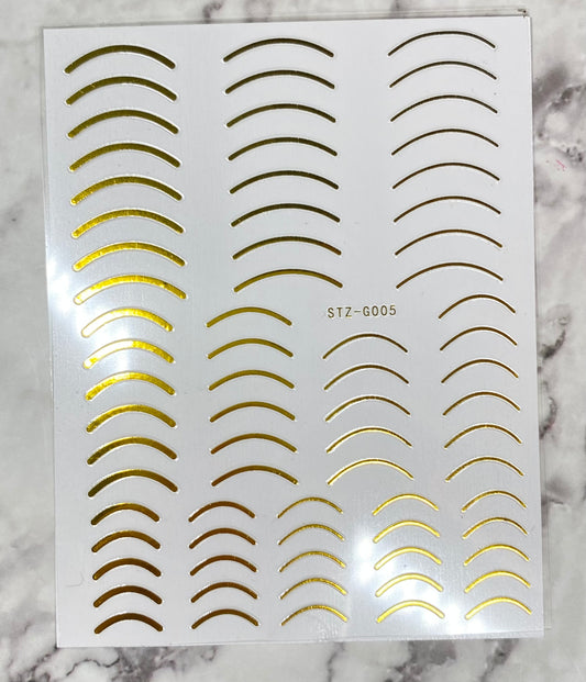 Metallic Gold Lines - Stickers