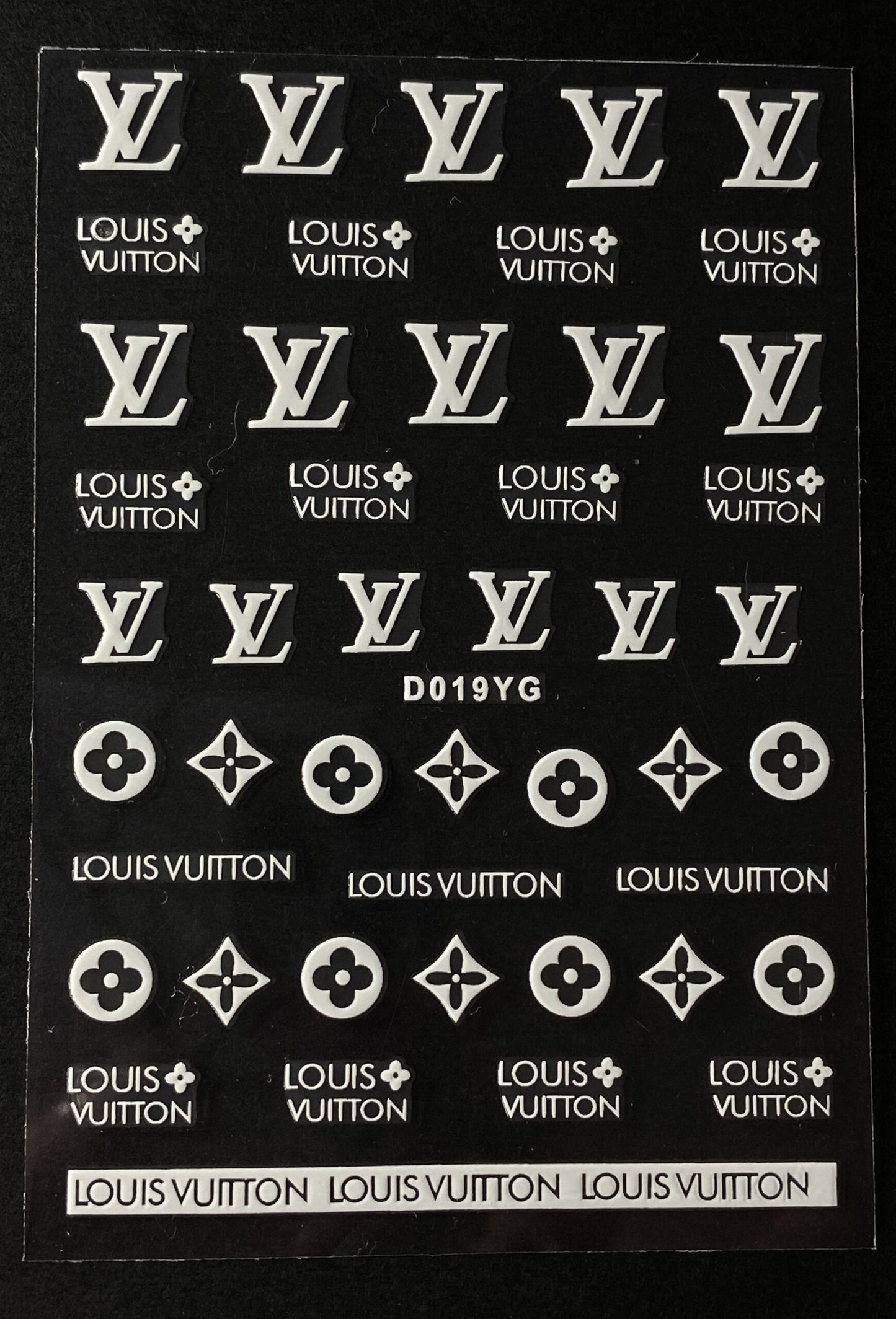 White LV Stickers - D019