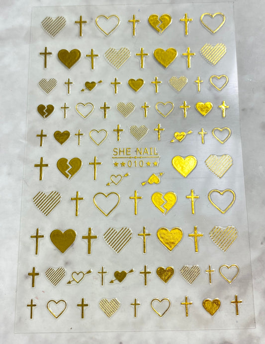 Cross My Heart  Metallic Gold