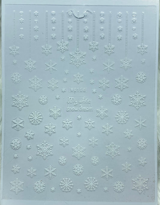 Snowfall White Sticker - 156