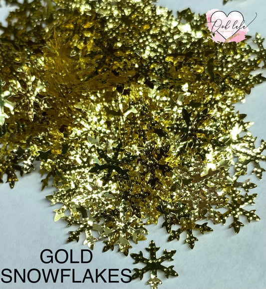 GOLD SNOWFLAKES GLITTER