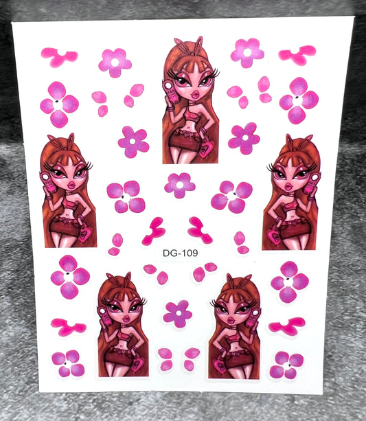 Bratz Pink Flowers - Sticker