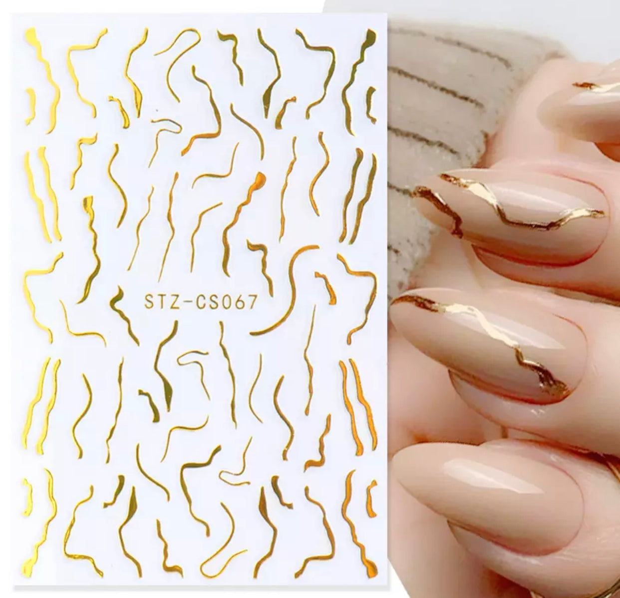 Metallic Gold Abstract Lines