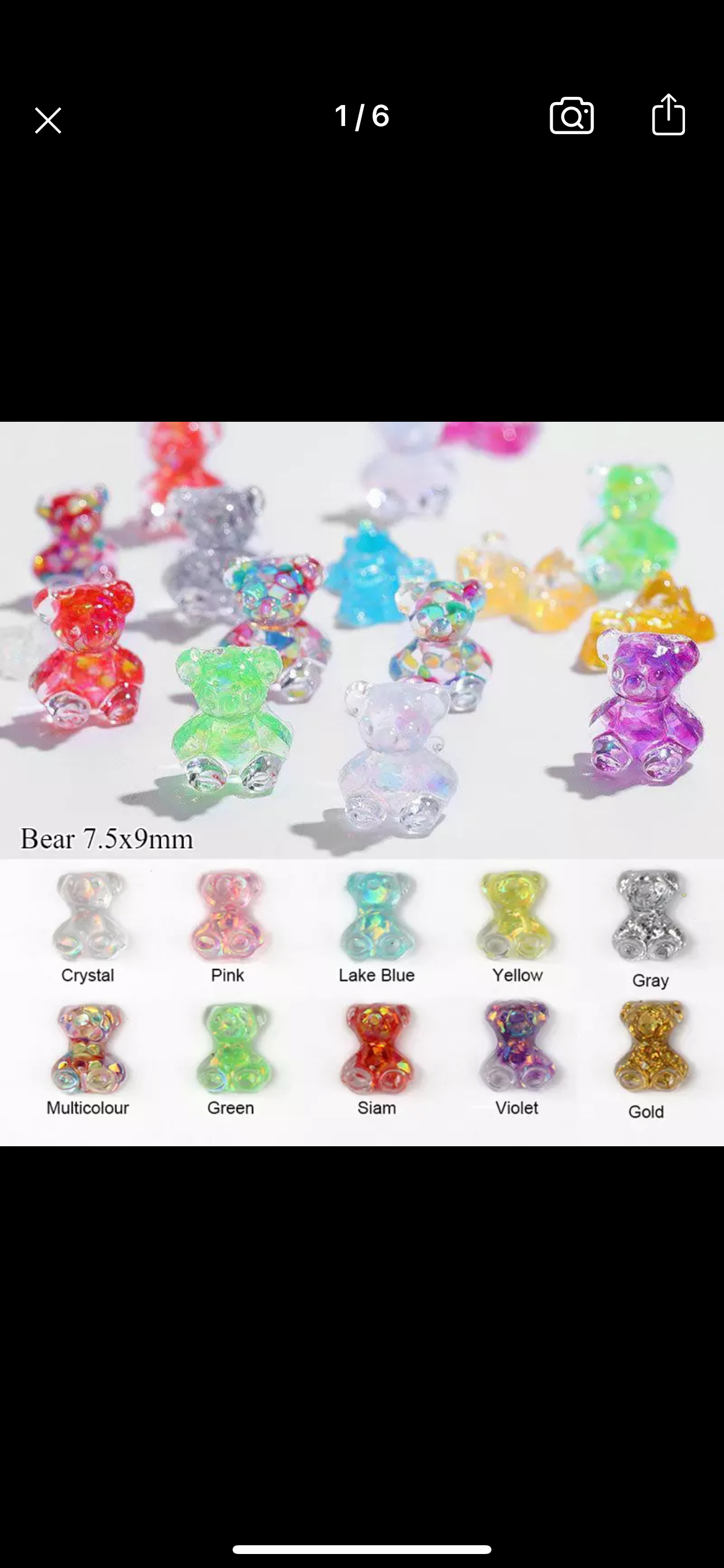 Glitter Gummy Bear Tray small