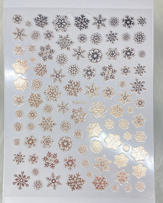 Metallic Gold - Snowflake Sticker - 440